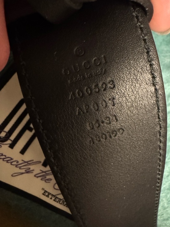 Gucci Black Leather Belt with Gold Double G Buckle